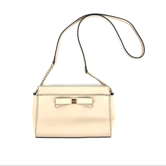 kate spade Handbags - Kate Spade Ivory Bow Front Crossbody Bag Purse